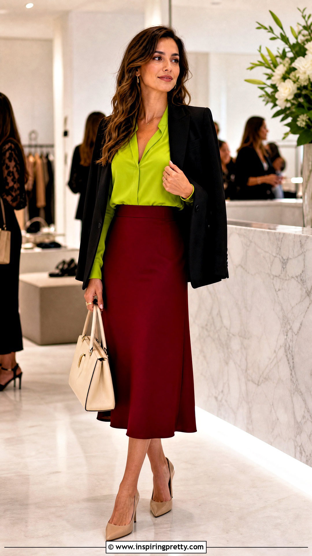 Lime Green Top With Red Skirt - 50 lime green top outfit ideas
