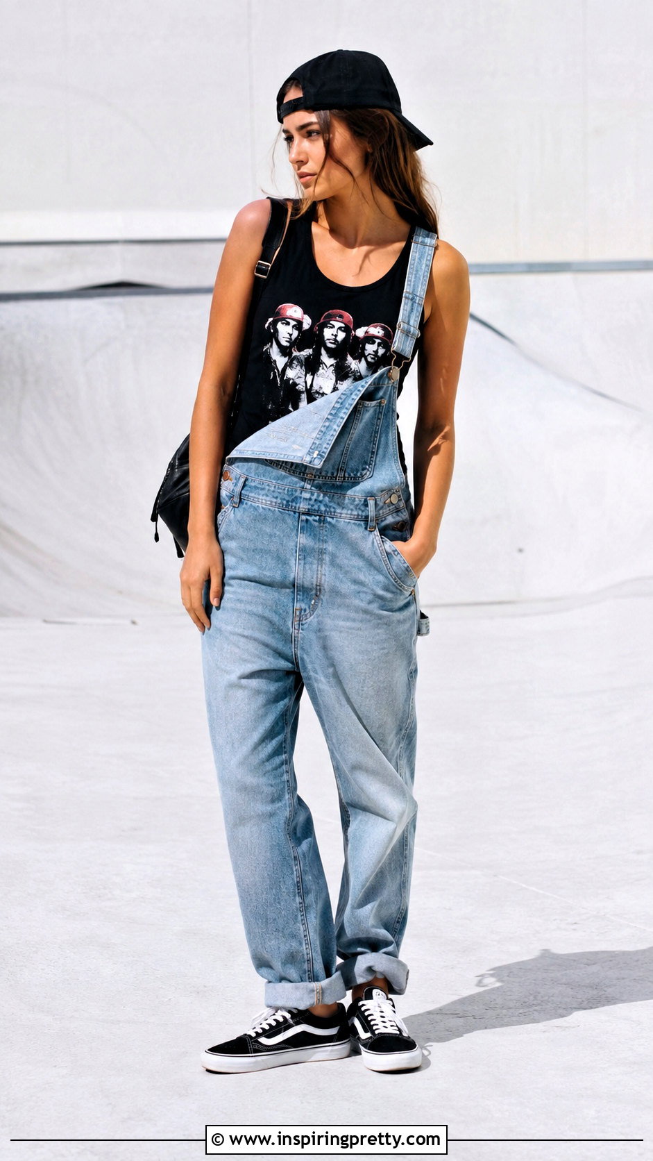 Limp Bizkit Tank Top With Denim Overalls - 25 limp bizkit tank top outfit ideas