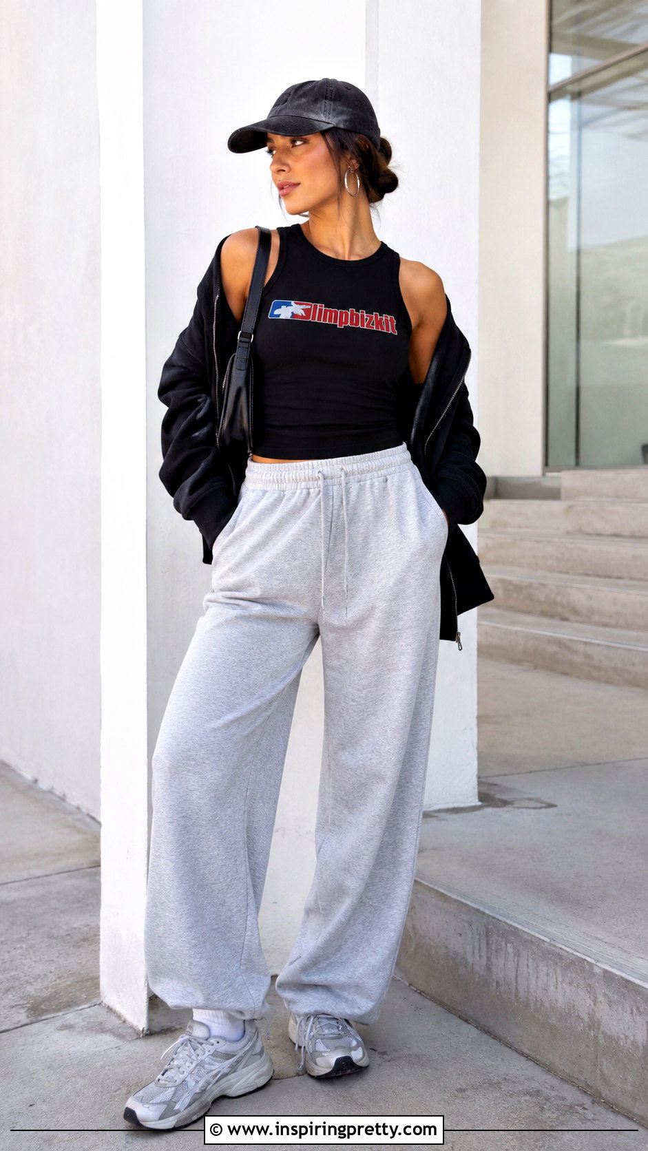 Limp Bizkit Tank Top With Gray Sweatpants - 25 limp bizkit tank top outfit ideas