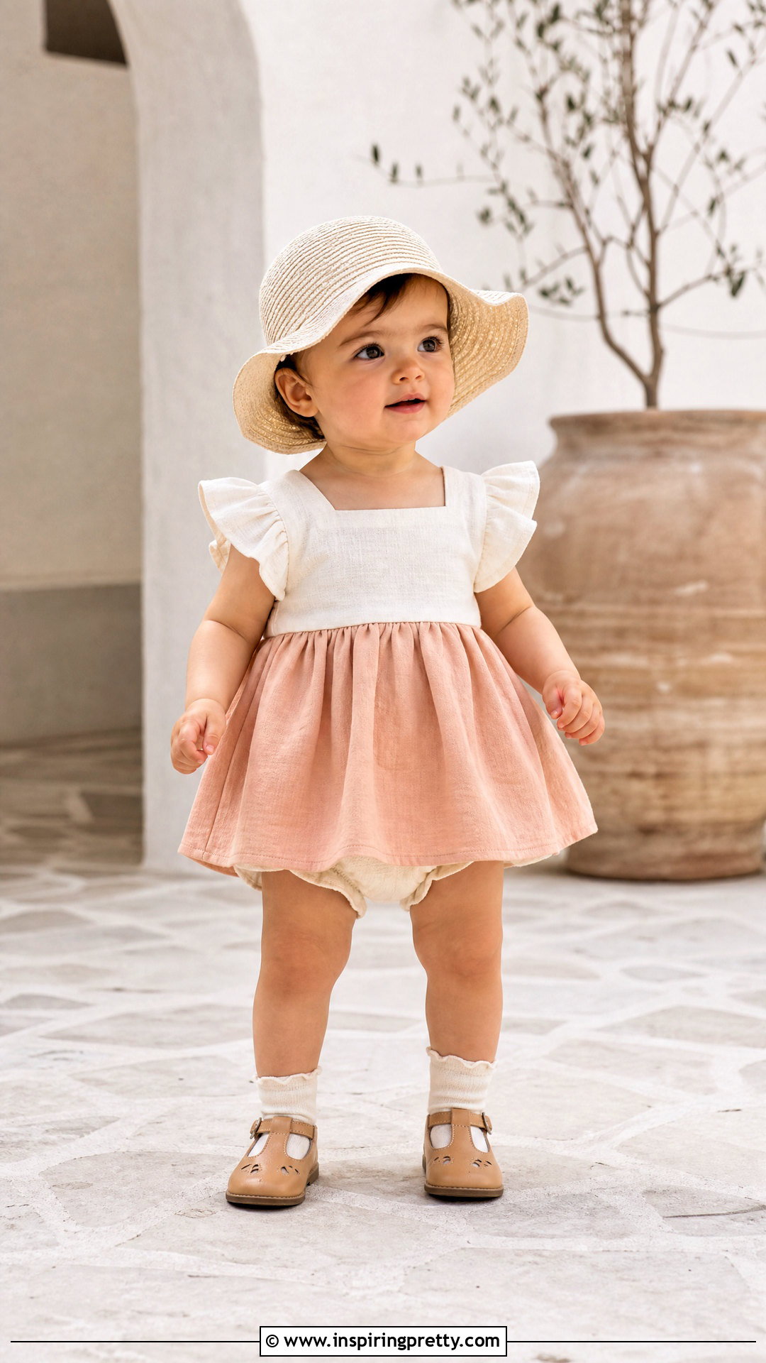 Linen Blend Baby Skirt Top Set - 50 baby skirt top designs