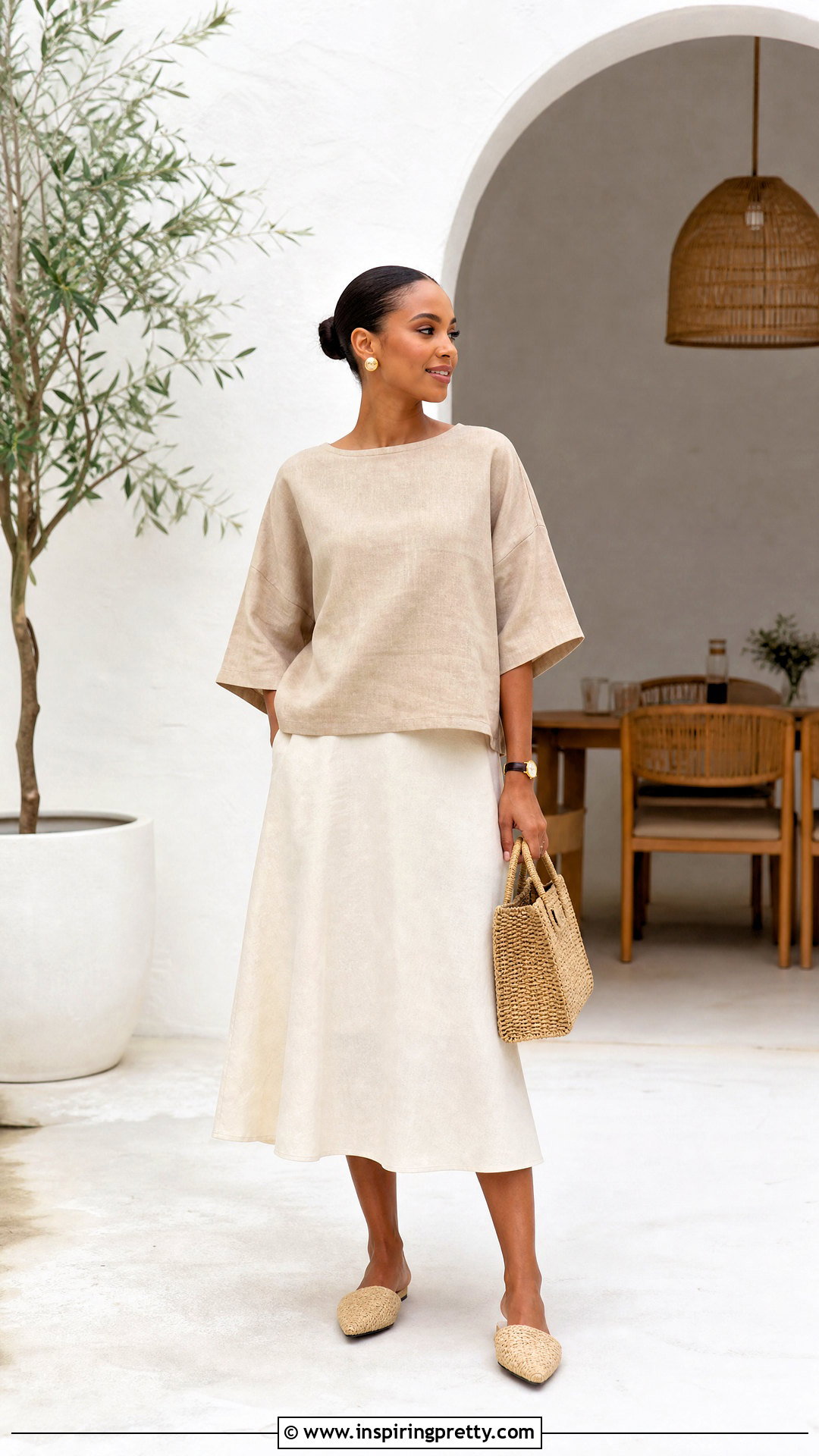 Linen Bubu Top And A Line Skirt Outfit - 50 bubu top and skirt outfits