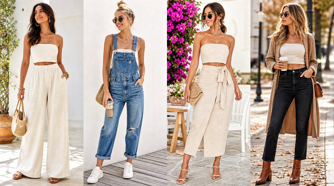 50 Linen Crop Top Outfit Ideas for Effortless Summer Style