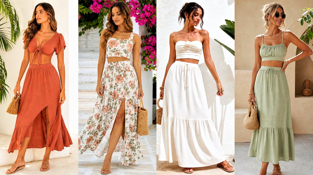 20 Linen Crop Top and Skirt Sets for Breezy Summer Style