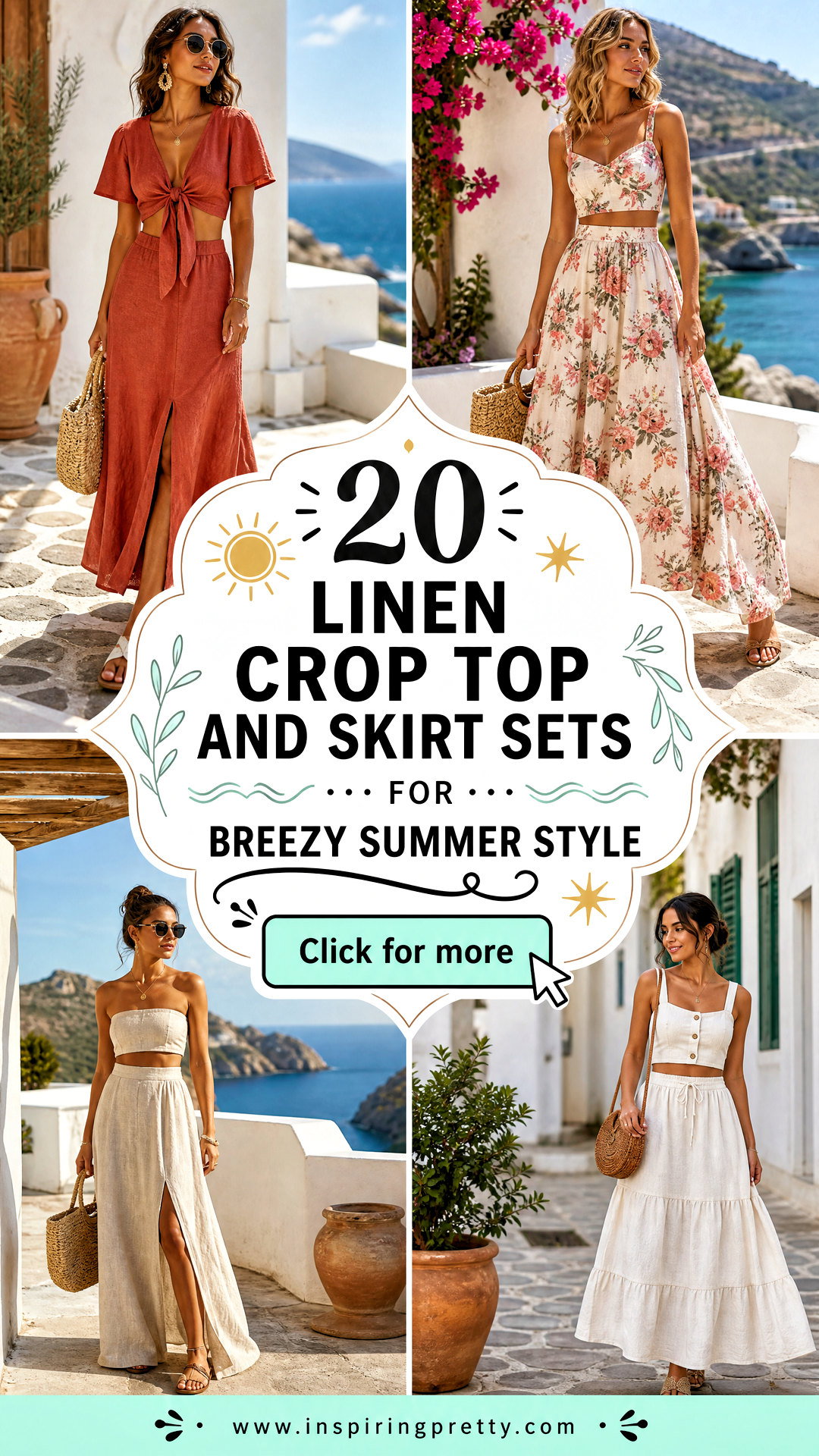 20 Linen Crop Top and Skirt Sets for Breezy Summer Style - 20 Linen Crop Top and Skirt Sets for Breezy Summer Style