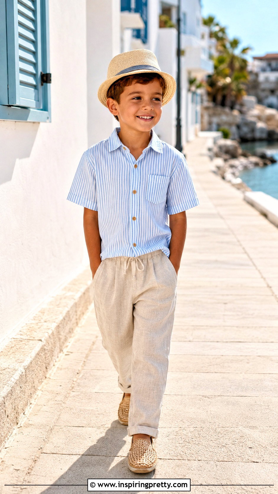 Linen Trousers And Short Sleeve Shirt Outfit - 50 trouser and top for kids