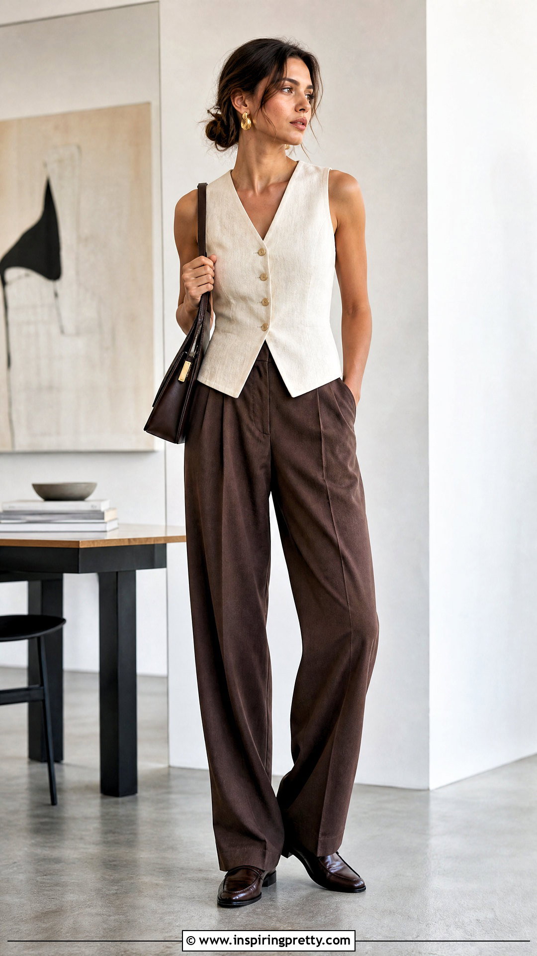 Linen Vest Top With Pleated Trousers - 50 linen tops women