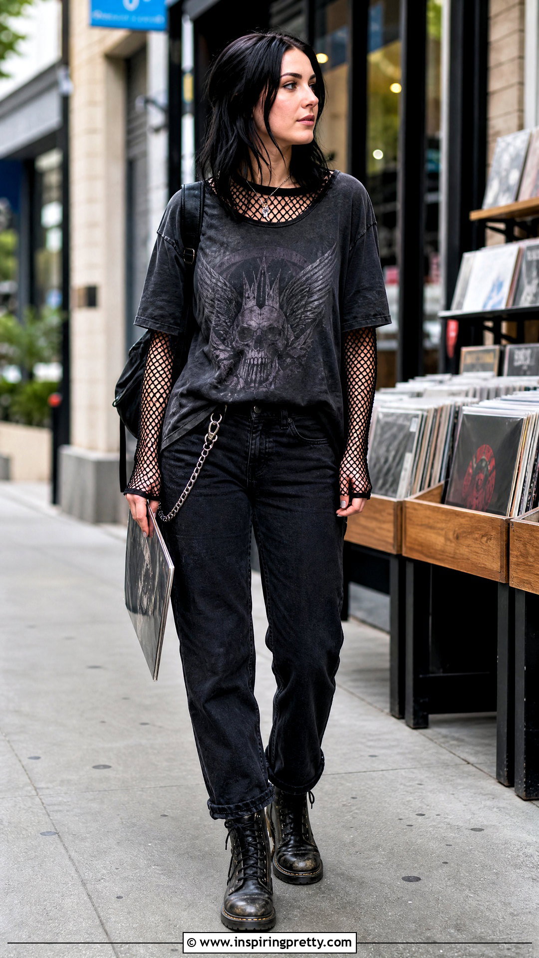 Lip Service Fishnet Top With Graphic T Shirt - 20 Lip Service Fishnet Top outfit ideas