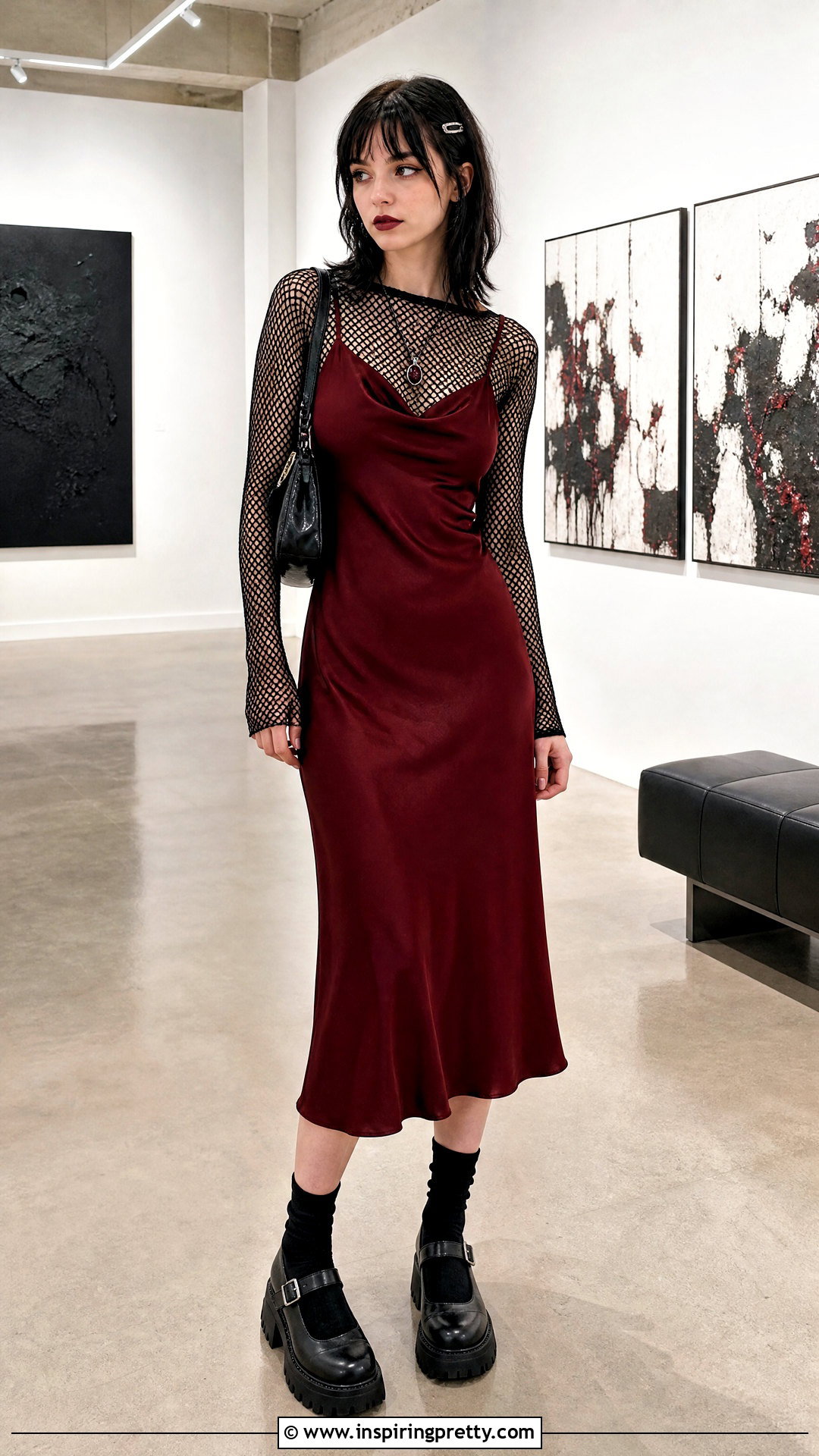 Lip Service Fishnet Top With Slip Dress - 20 Lip Service Fishnet Top outfit ideas
