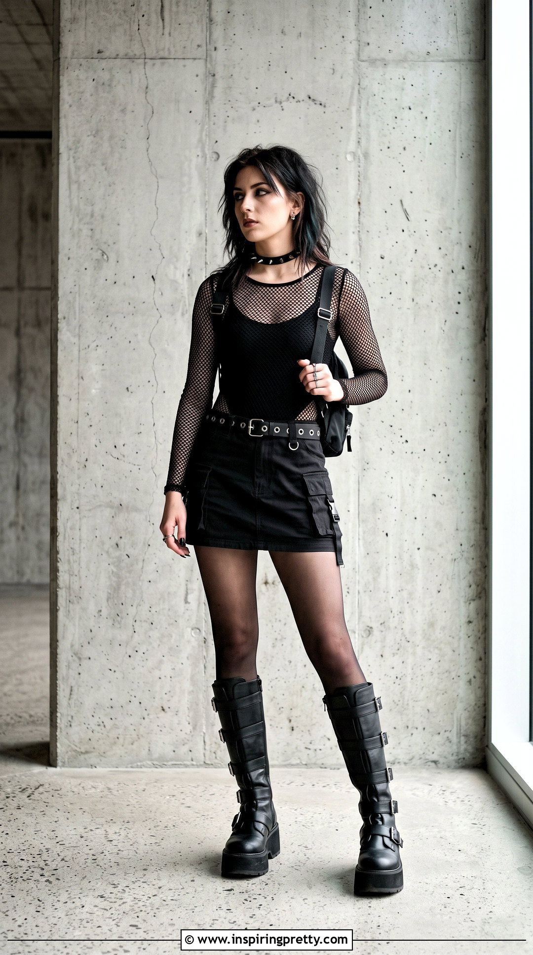 Lip Service Fishnet Top With Utility Mini Skirt - 20 Lip Service Fishnet Top outfit ideas