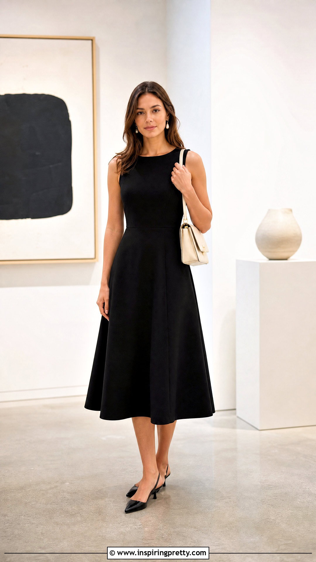 Little Black Dress and Slingback Shoes Outfit - 50 top styles for ladies
