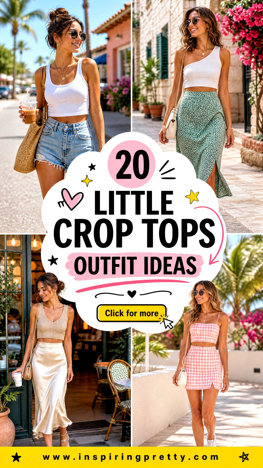 20 Little Crop Tops Outfit Ideas for Cute Easy Everyday Looks - 20 Little Crop Tops Outfit Ideas for Cute, Easy Everyday Looks