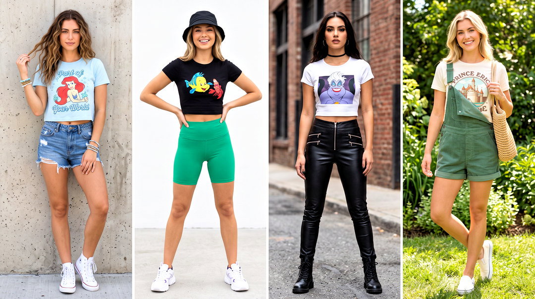 20 Little Mermaid Crop Top Outfit Ideas for Magical Disney Style