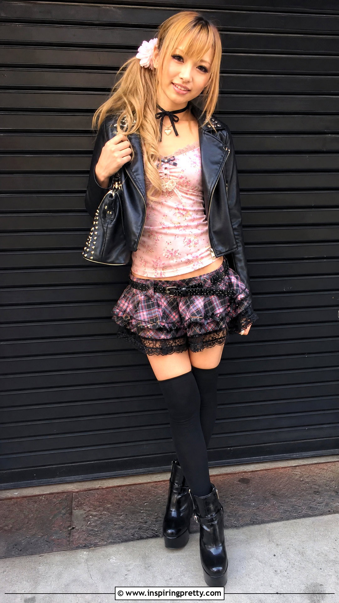 Liz Lisa Tank Top With Leather Jacket And Mini Skirt - 25 liz lisa tank top outfit ideas