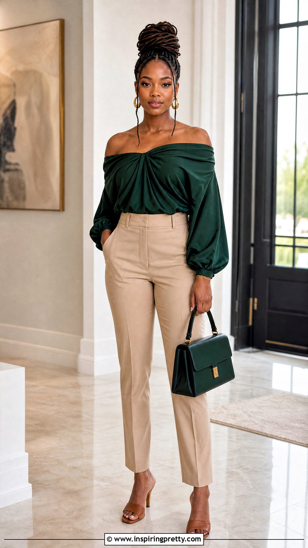Loc Bun With Off Shoulder Top - 50 off shoulder top hairstyle ideas