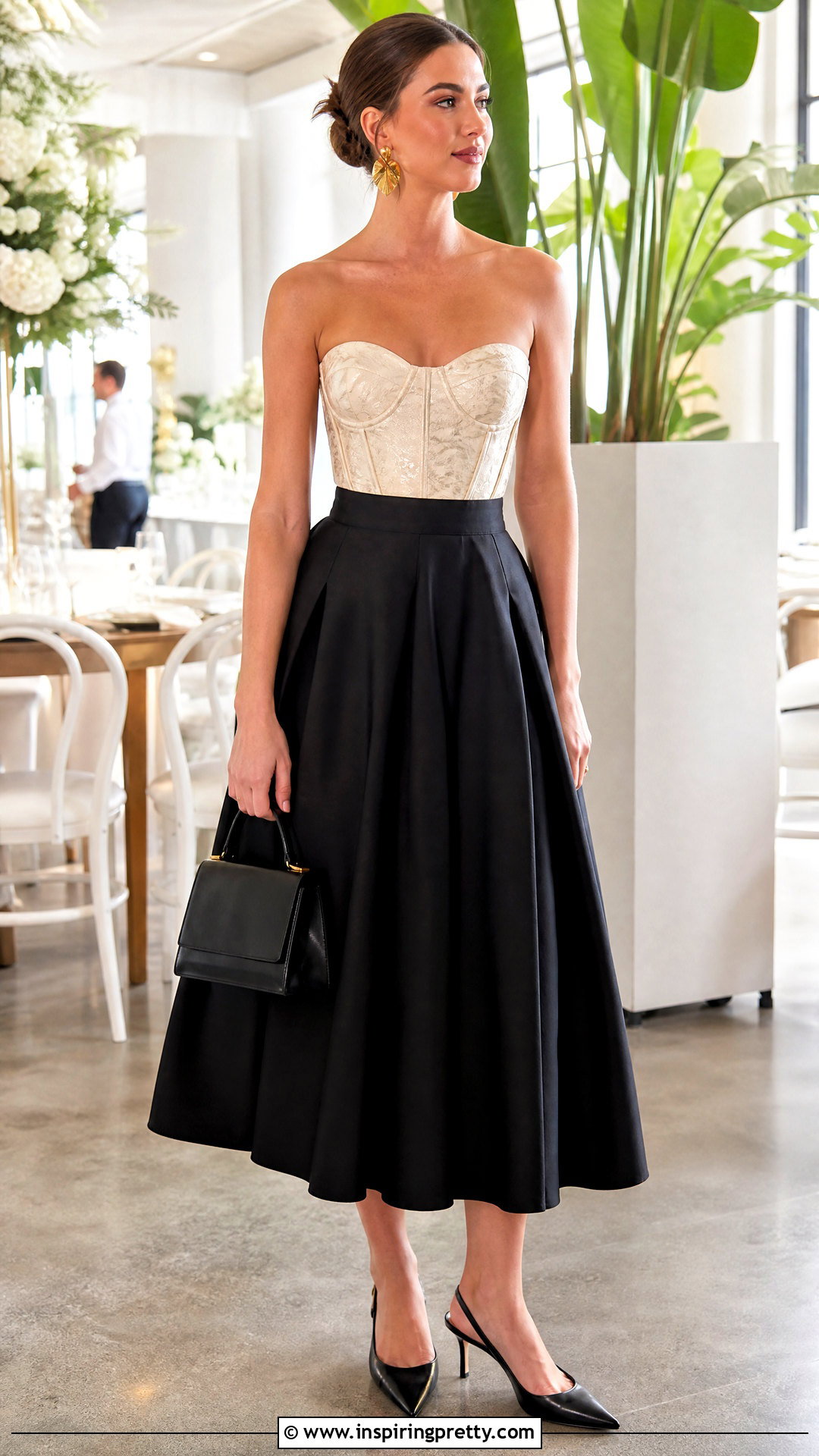 Loewe Bustier Top With Full Midi Skirt - 50 loewe top outfit ideas
