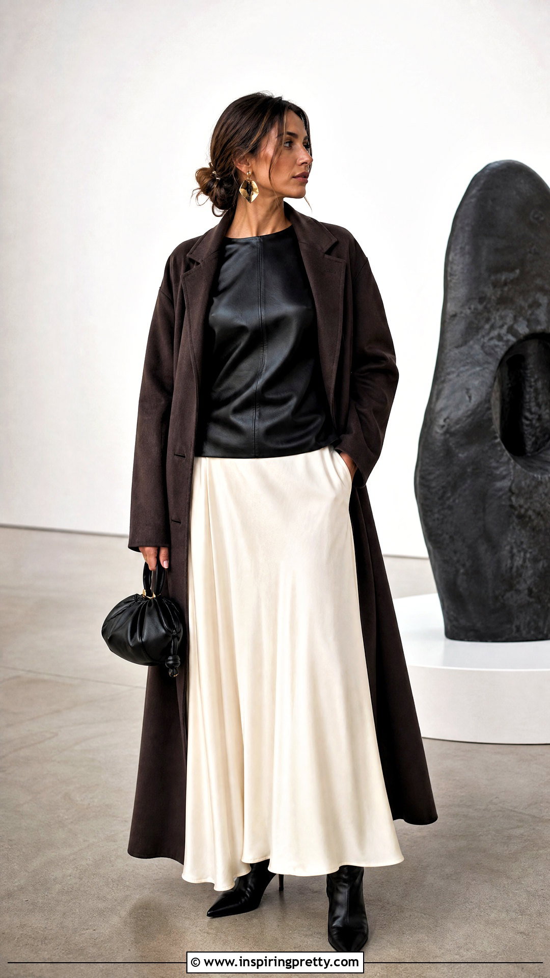Loewe Leather Top With Maxi Skirt - 50 loewe top outfit ideas