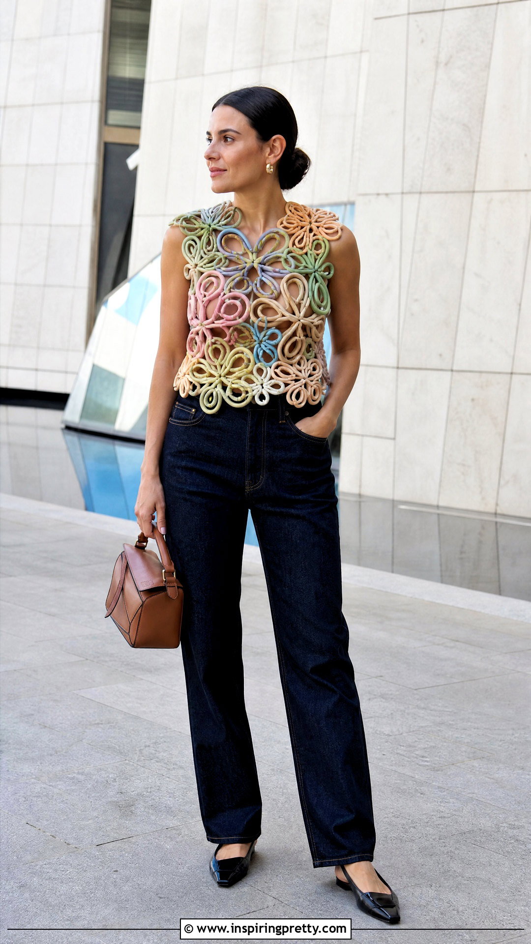 Loewe Statement Top With Classic Jeans - 50 loewe top outfit ideas