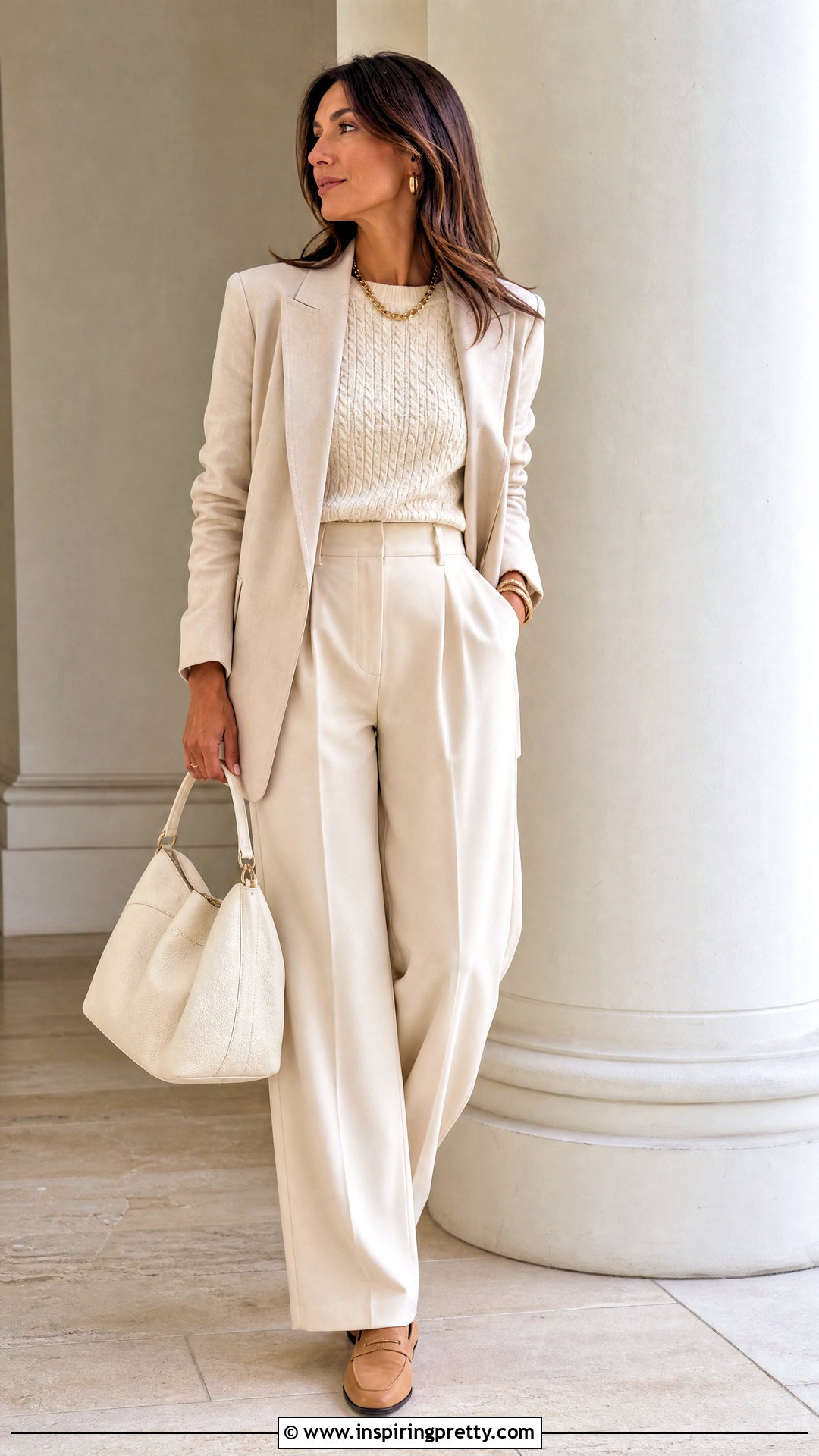 Loewe Top With Monochrome Cream Layers - 50 loewe top outfit ideas