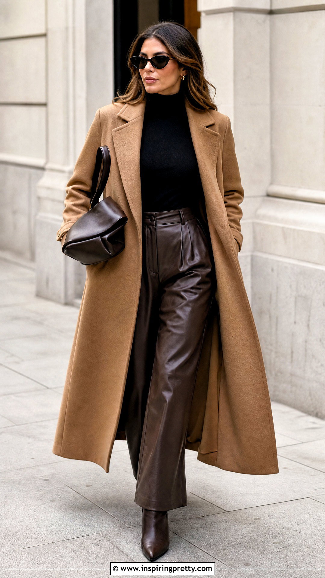 Loewe Turtleneck Top With Leather Trousers - 50 loewe top outfit ideas