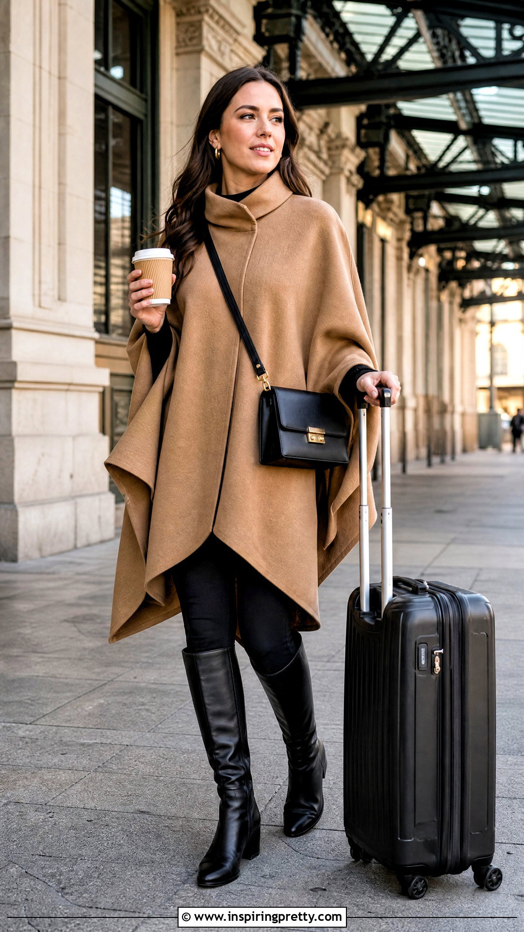 Long Cape Top With Leggings - 50 cape top outfits