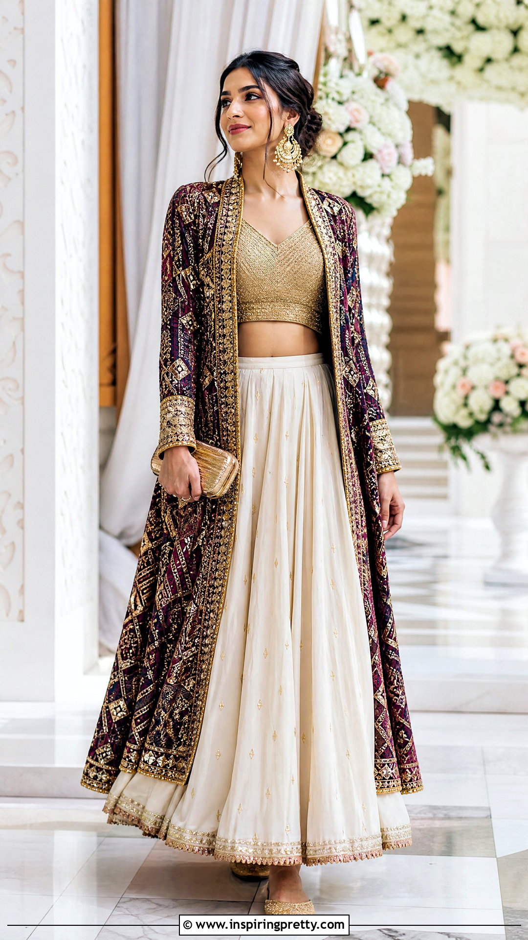 Long Jacket Skirt And Top Indian Outfit - 50 skirt and top indian outfits