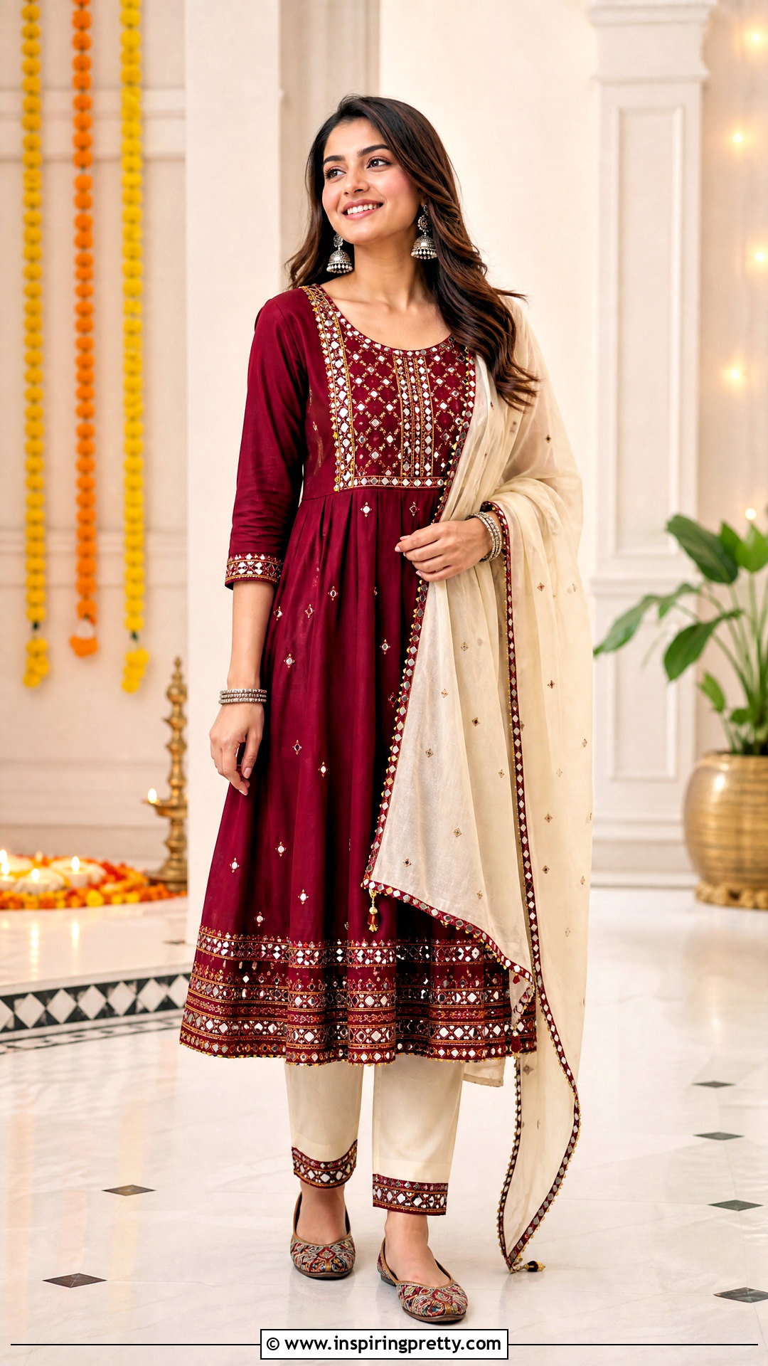 Long Kediyu With Straight Pants - 50 Kediyu Top For Navratri outfit ideas