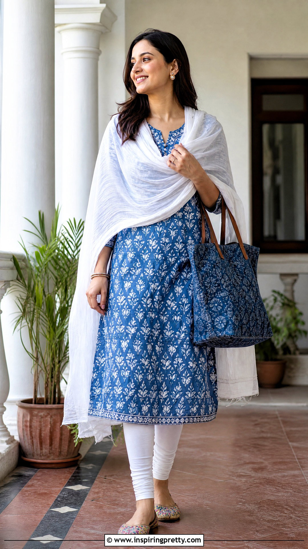 Long Kurta Top With Leggings And Dupatta - how to style kurta tops (20 ways)