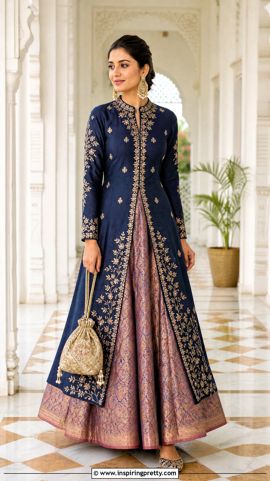 Long Kurti With Flared Indian Skirt - 50 skirt top indian outfit traditional ideas