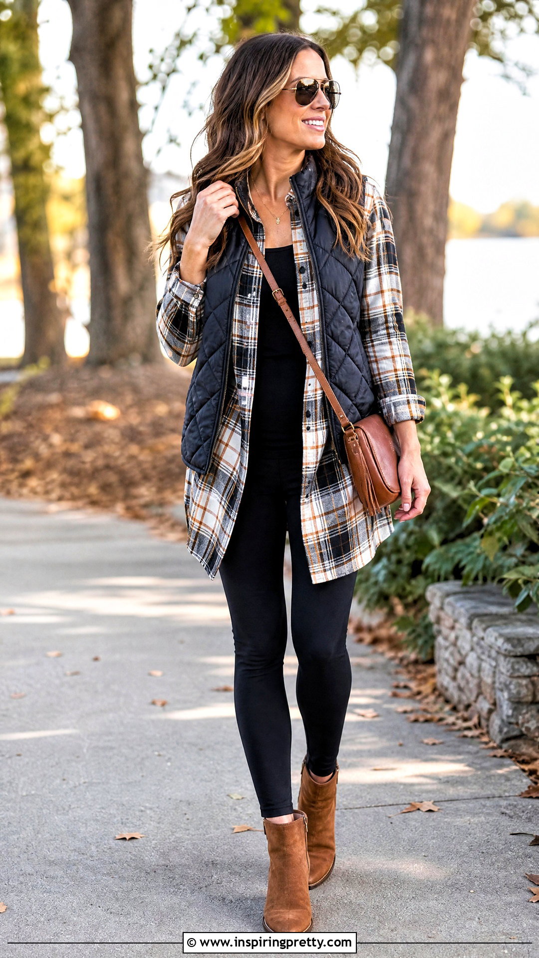 Long Plaid Shirt With Leggings And Boots - 50 long top outfit ideas
