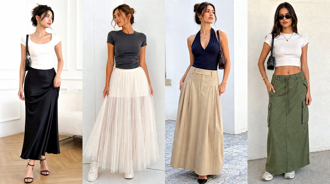 50 Long Skirt Top Designs for Elegant Everyday Styling Ideas