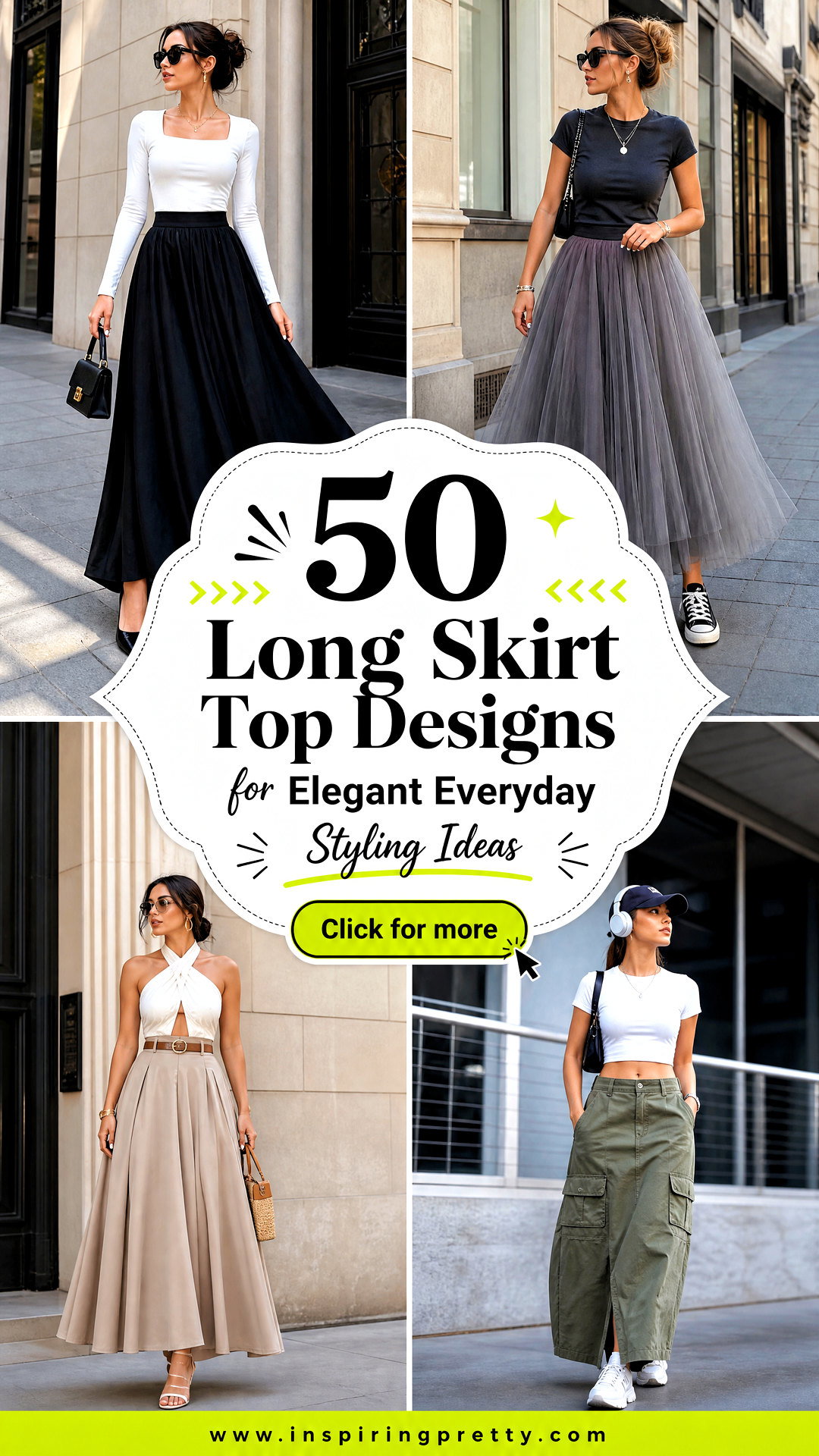 50 Long Skirt Top Designs for Elegant Everyday Styling Ideas - 50 Long Skirt Top Designs for Elegant Everyday Styling Ideas