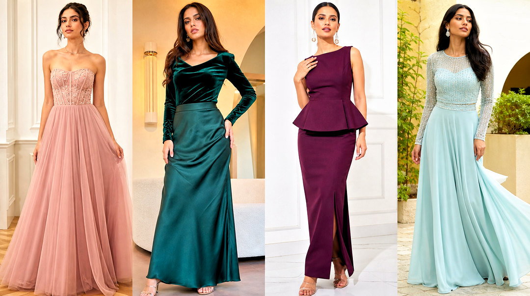 20 Long Skirt and Top Party Wedding Dresses for Chic Guests