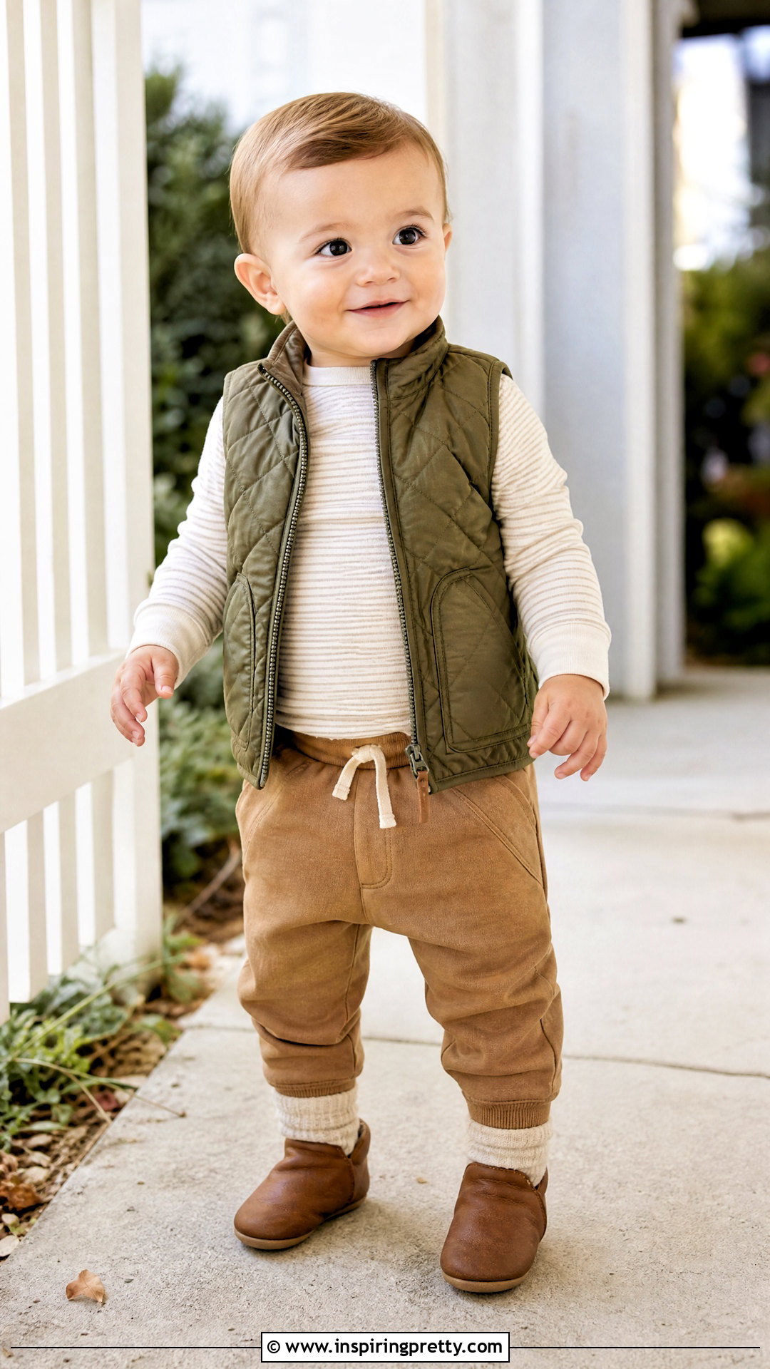 Long Sleeve Baby Top With Puffer Vest - 50 baby tops designs