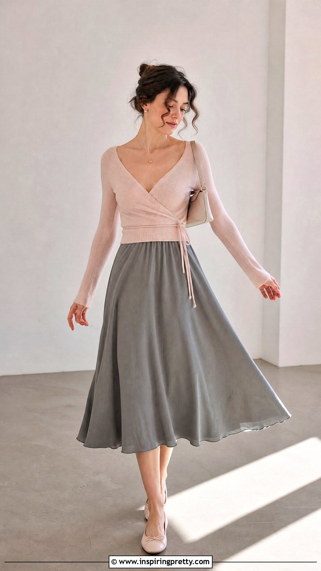 Long Sleeve Ballet Wrap Top - how to knit a wrap top (20 ways)