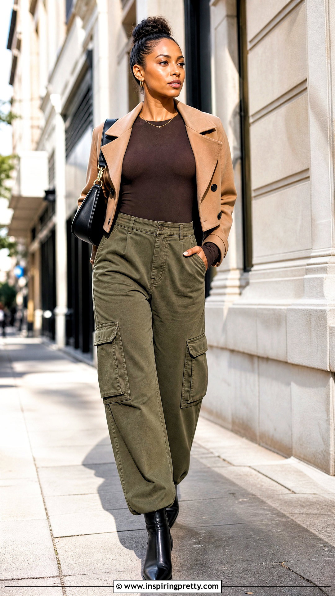 Long Sleeve Bodysuit With Cargo Pants - 50 tops to wear with cargo pants