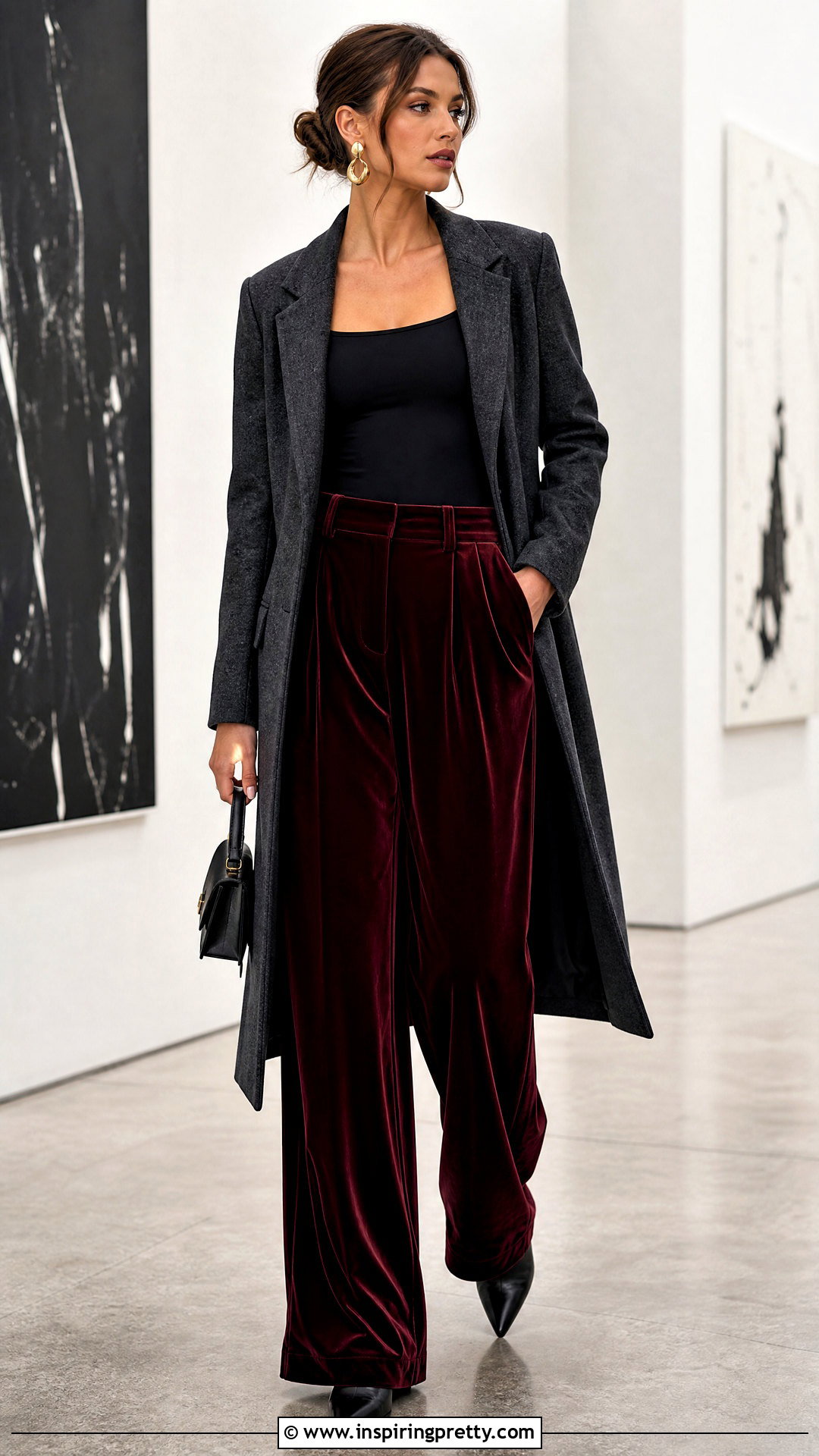 Long Sleeve Bodysuit With Velvet Pants - what top to wear with velvet pants (20 ways)