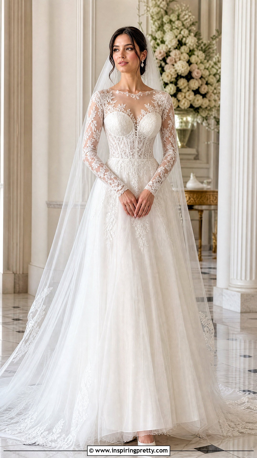 Long Sleeve Bustier Wedding Dress - 25 wedding dress with bustier top outfit ideas