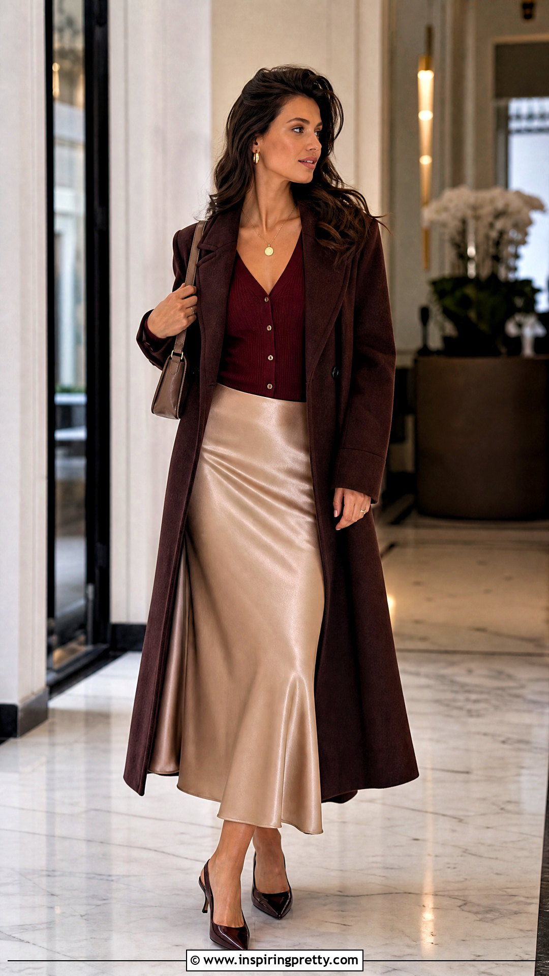 Long Sleeve Cardigan Top With Slip Skirt - 50 long sleeve tops outfit ideas