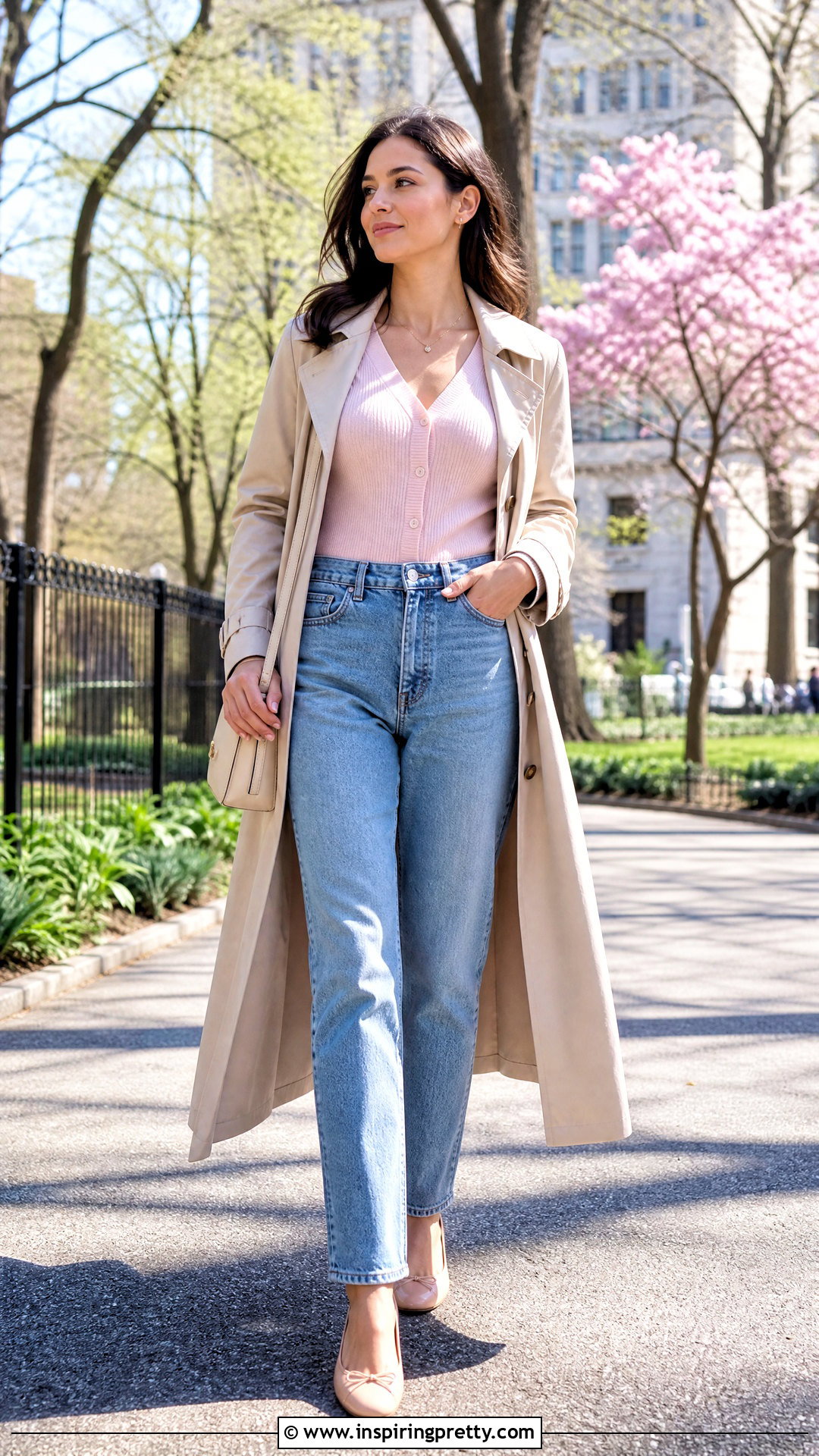 Long Sleeve Cardigan Top With Straight Jeans - 50 cute long sleeve tops outfit ideas