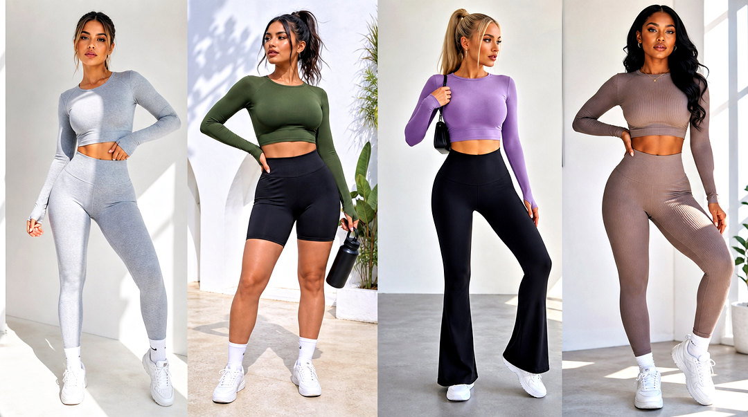 25 Long Sleeve Crop Top Workout Outfit Ideas for Cool Days