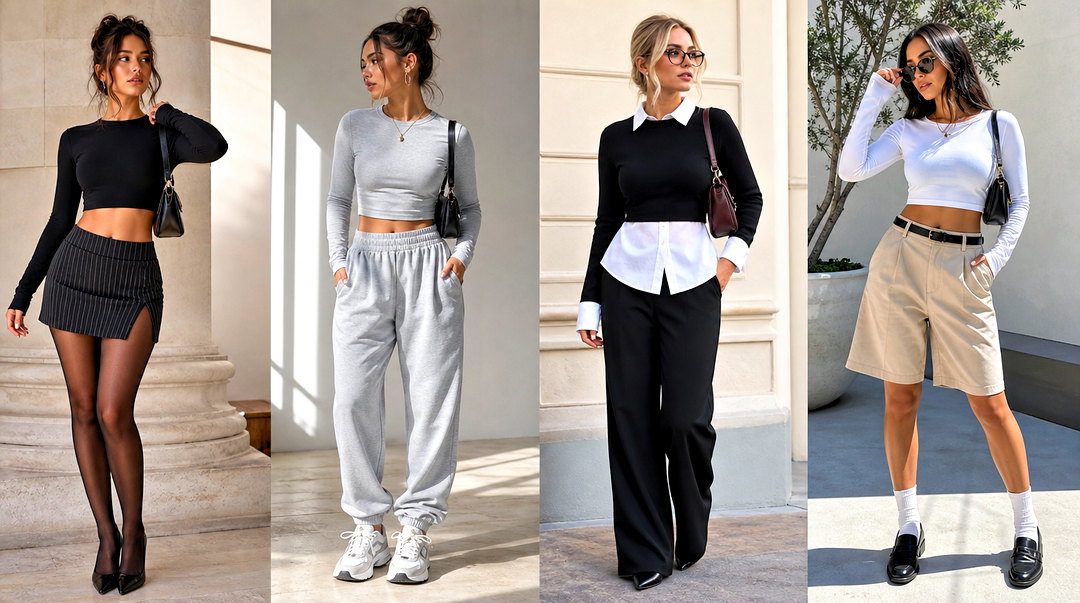 20 Long Sleeve Crop Tops Outfits for Effortless Chic Style