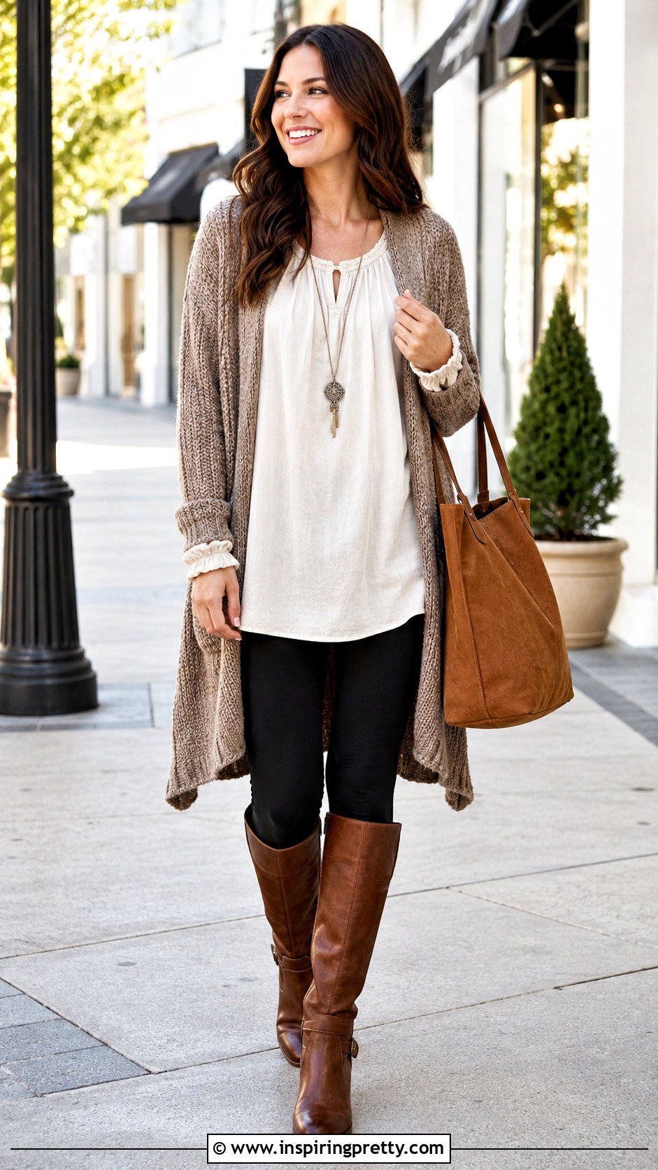 Long Sleeve DIY Peasant Top With Leggings And Boots - 20 easy diy peasant top outfit ideas
