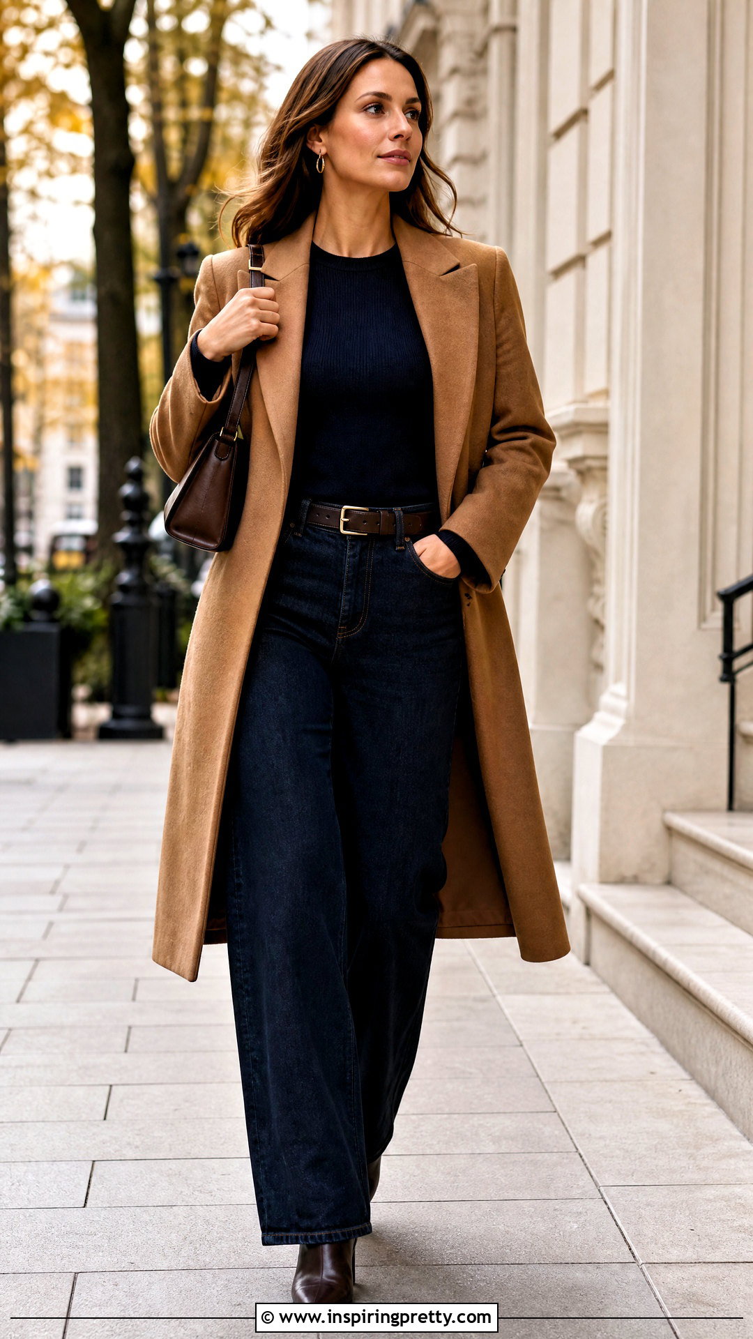 Long Sleeve Fitted Top With Wide Leg Jeans - 50 tops for wide leg jeans