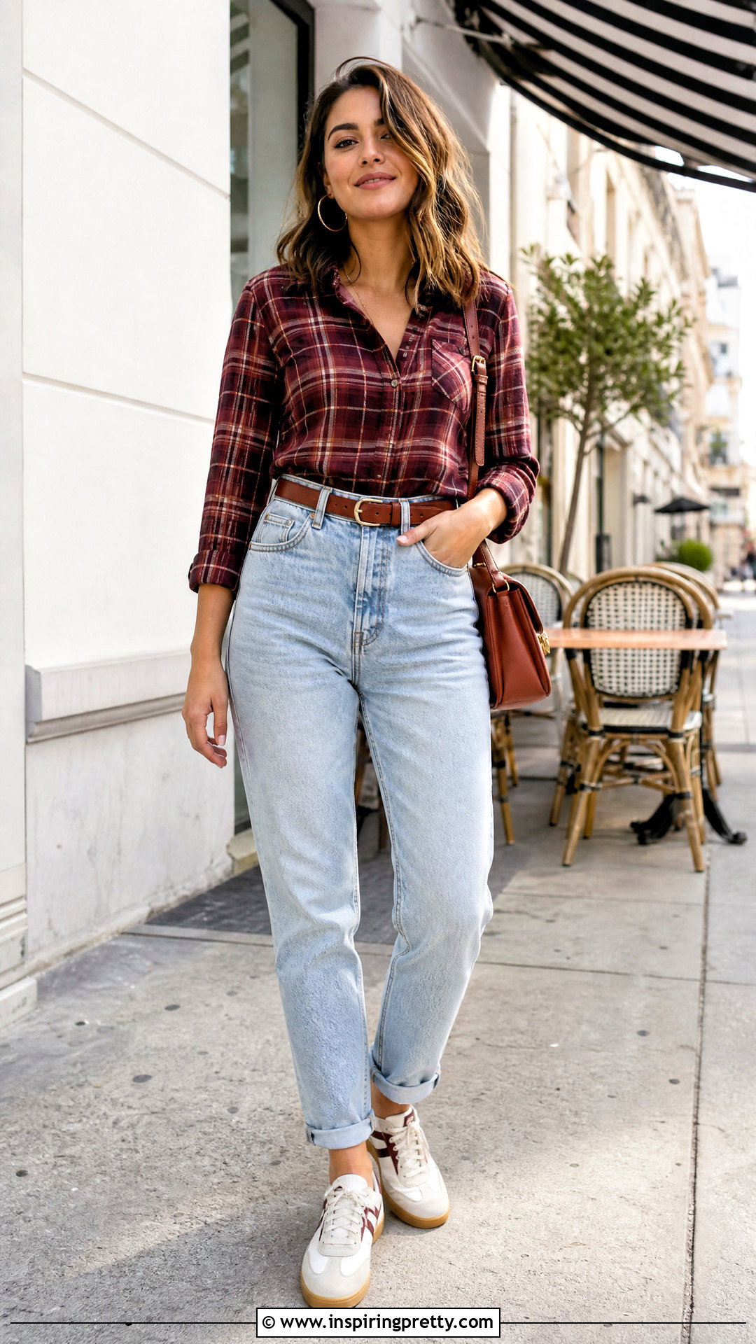 Long Sleeve Flannel Top With Mom Jeans - 20 long sleeve flannel top outfit ideas