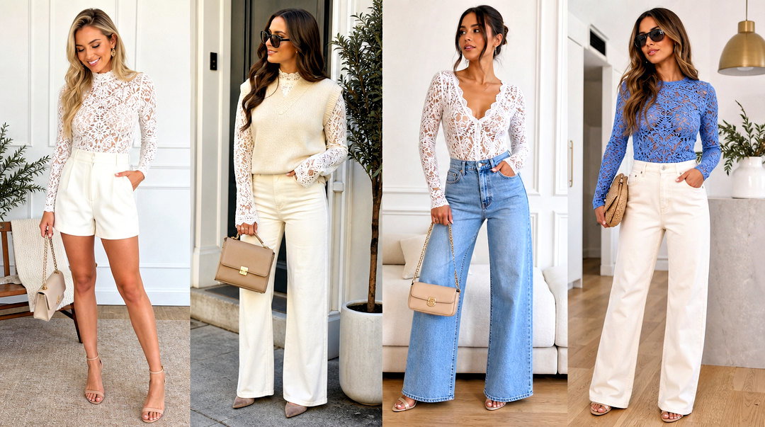 50 Long Sleeve Lace Top Outfit Ideas for Romantic Styling