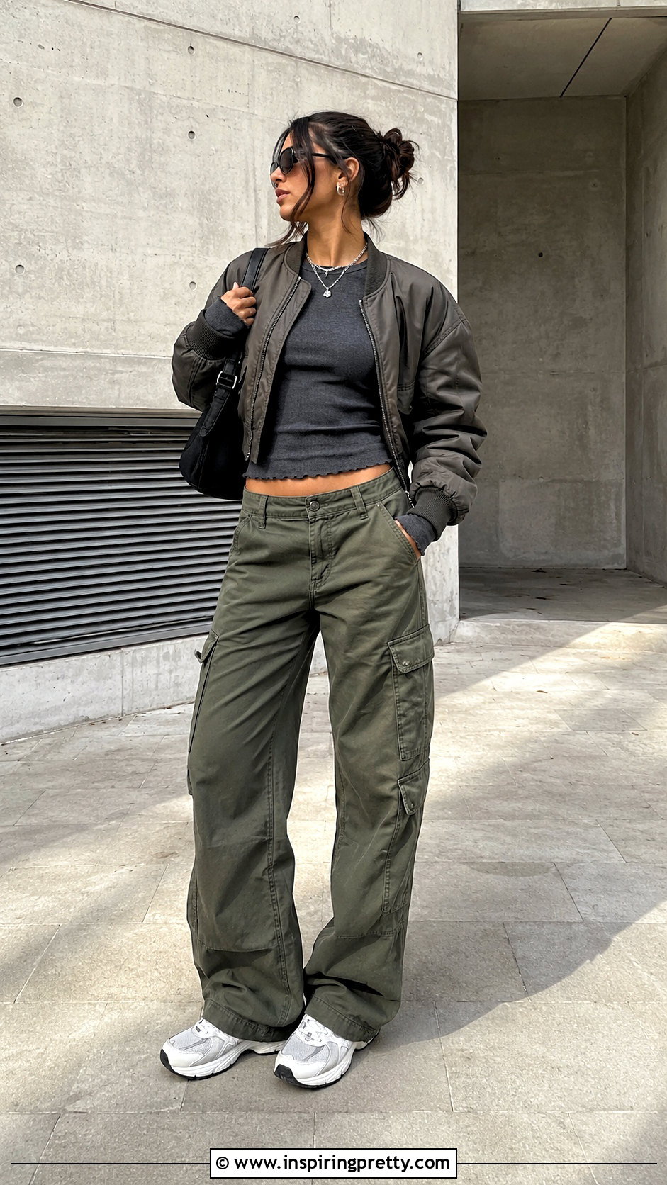 Long Sleeve Lettuce Trim Top With Cargo Pants - 20 Lettuce Trim Top Outfit Inspirations