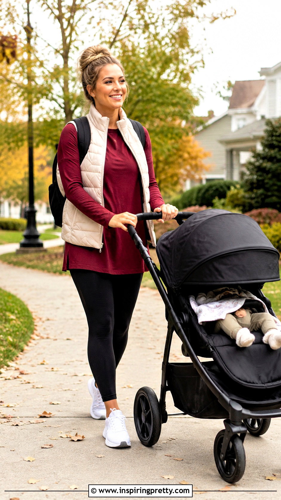 Long Sleeve Nursing Top With Leggings - 25 Cute Nursing Tops outfit ideas