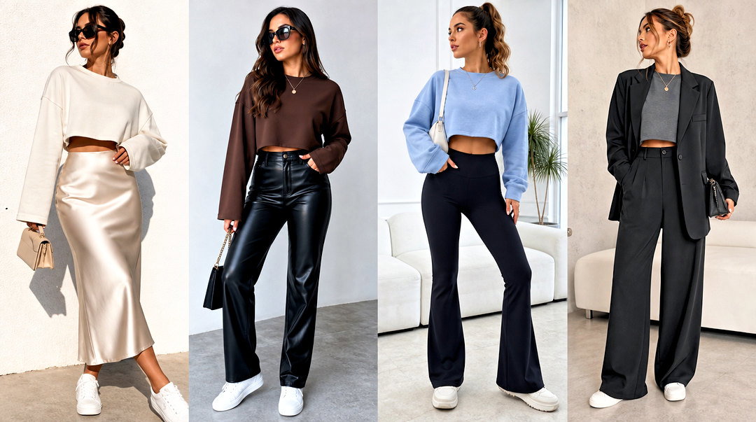 25 Long Sleeve Oversized Crop Top Outfit Ideas for Streetwear