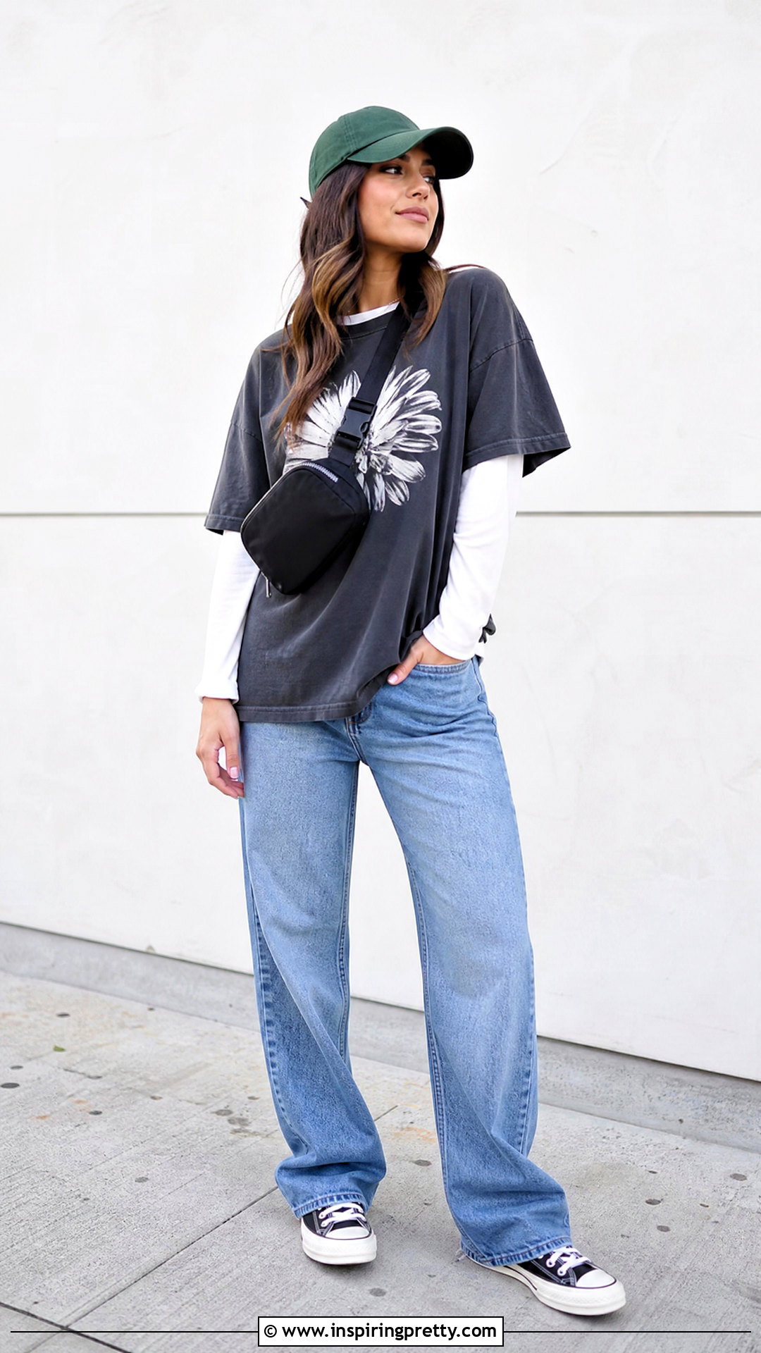 Long Sleeve Shirt Under Graphic T Shirt Outfit - 50 layered tops outfits
