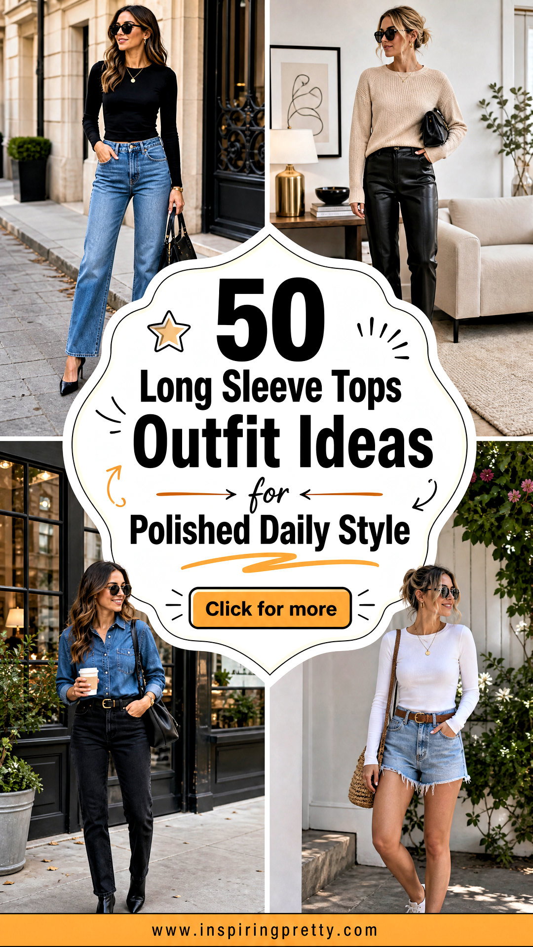 50 Long Sleeve Tops Outfit Ideas for Polished Daily Style - 50 Long Sleeve Tops Outfit Ideas for Polished Daily Style